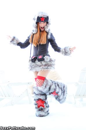 Sexy Pattycake Fuzzy Red Star