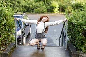 Corsen Gilroy Cute Redhead Flashes Lace Panties In Public Zishy