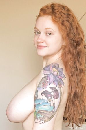 Cute Tattooed Redhead Kaycee Barnes Naked In Bed Cosmid