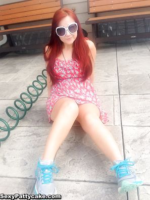 Sexy Pattycake Day At The Park Candids In A Tiny Dress