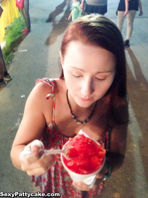 Sexy Pattycake Day At The Park Candids In A Tiny Dress