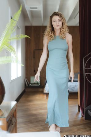 Alice Antoinette Blue This Years Model Flashes Her Ass In A Yellow Thong