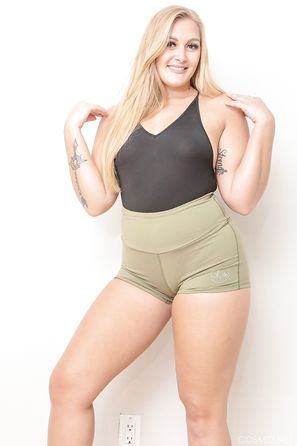 Penny Lund Green Shorts Cosmid