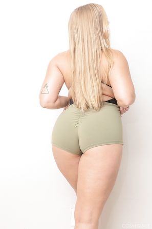 Penny Lund Green Shorts Cosmid