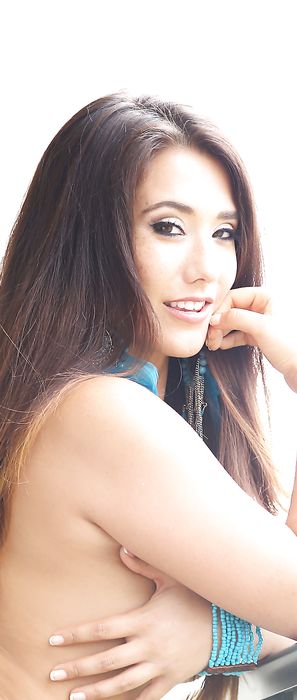 Eva Lovia Upskirt Orange Thong