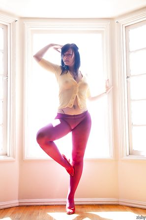 Hannah Kinney Purple Stockings Zishy