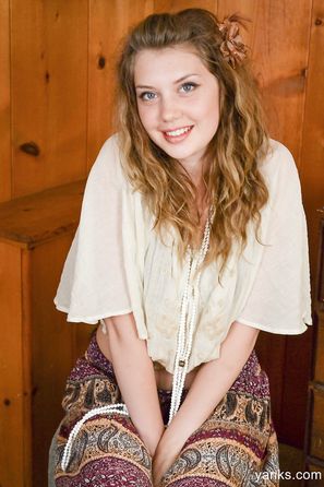 Evalina Faux Pretty Miss Yanks Cute Hippie No Panties Under Her Skirt