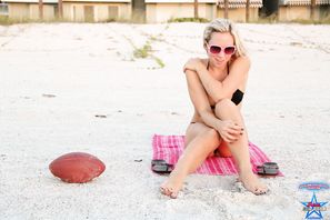 Blonde Assault beach babe